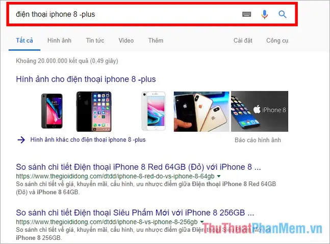 Tìm Kiếm Loại Bỏ Từ Trong Kết Quả Tìm Kiếm