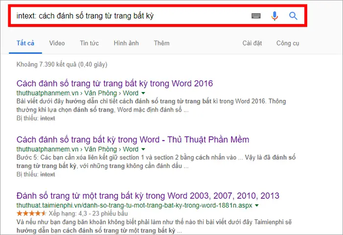 Tìm Từ Khóa Trong Nội Dung Trang