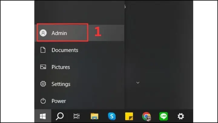 Thoát Tài Khoản Microsoft Trên Windows 10 Qua Start