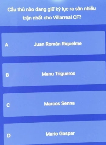 Ai giữ kỷ lục ra sân nhiều trận nhất cho Villarreal CF?