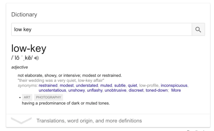 Ảnh chụp theo phong cách lowkey