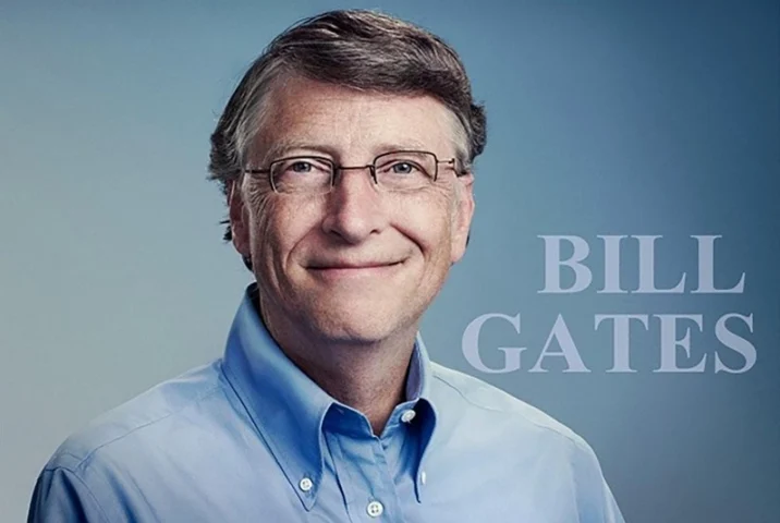 Ai là người sáng lập ra tập đoàn Microsoft? Bill Gates tại một buổi họp báo của Microsoft