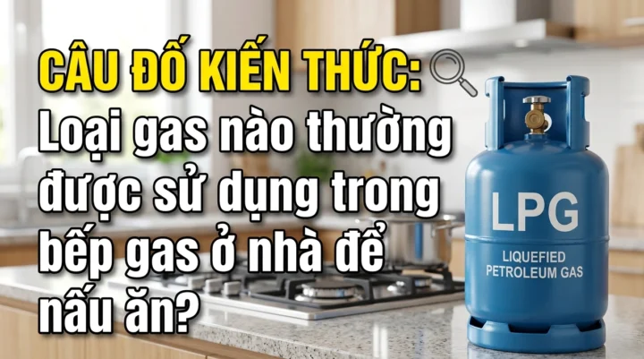 Câu đố kiến thức: Loại gas nào dùng cho bếp nhà?