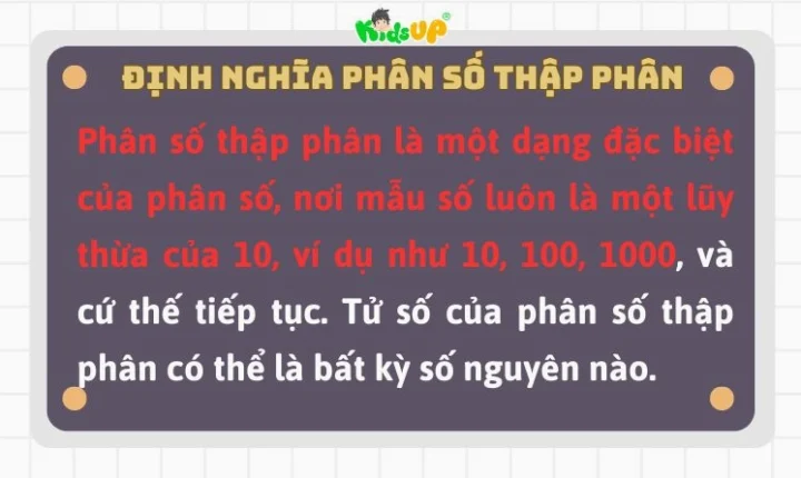 Phân số thập phân là gì? Giải thích chi tiết và dễ hiểu Hình ảnh minh họa khái niệm phân số thập phân