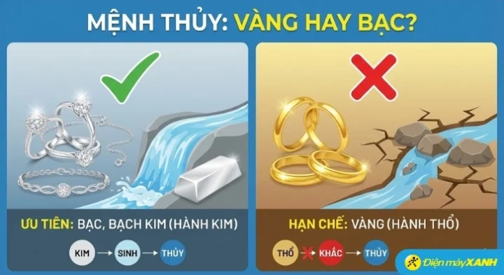 Mệnh Thủy hợp màu gì