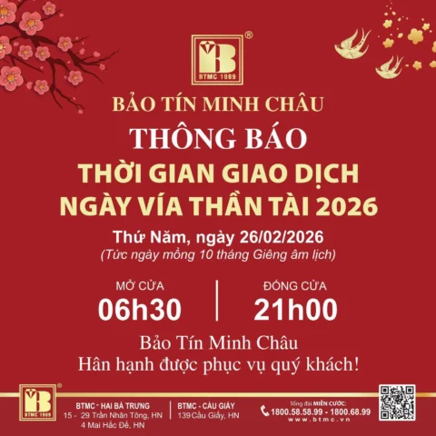 BTMCS Giá Vàng Hôm Nay 2026: Dự Báo Biến Động và Lời Khuyên Đầu Tư Biểu đồ giá vàng BTMC 26/02/2026