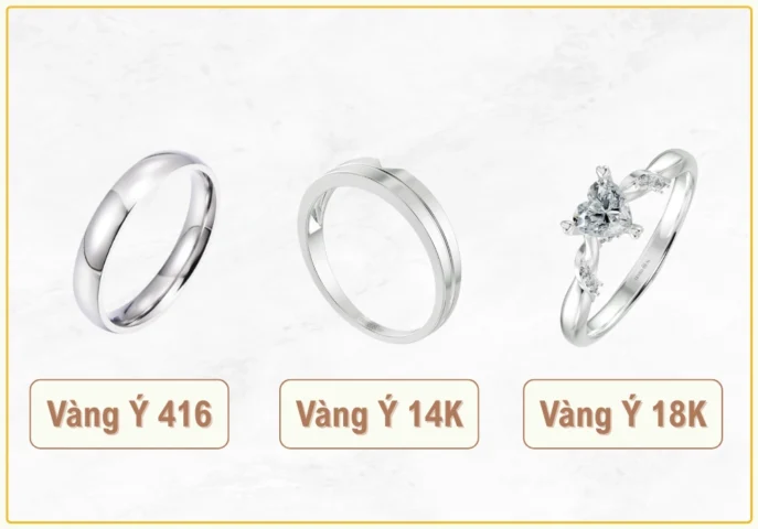 Các loại vàng Ý phổ biến trên thị trường