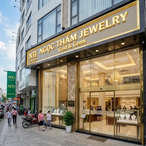 Không gian sang trọng của Tiệm Vàng Ngọc Thẩm