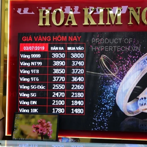 Giá Vàng 9999 Hôm Nay Đà Nẵng: Cập Nhật 2026 & Phân Tích Màn hình hiển thị giá vàng